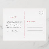 マイ初めてのクリスマスベビーフォトピンクシック実在金ゴールド 箔シーズンポストカード (裏面)