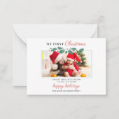 マイ初めてのクリスマスベビーフォトホリデイ ノートカード (正面)