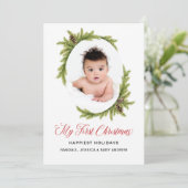 マイ初めてのクリスマスベビーフォトホリデーカード シーズンカード (スタンド正面)