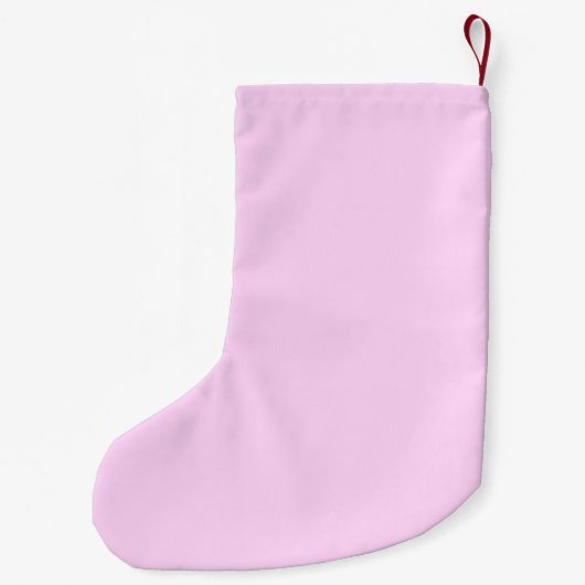 マイ初めてのクリスマスベビーフォト名前をカスタムするピンク スモールクリスマスストッキング (裏面)
