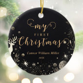 マイ初めてのクリスマスベビーモダンエレガントフェスティバル セラミックオーナメント
