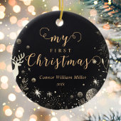 マイ初めてのクリスマスベビーモダンエレガントフェスティバル セラミックオーナメント