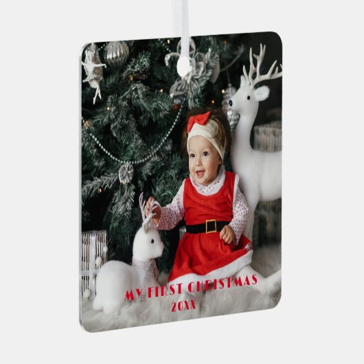 マイ初めてのクリスマスベビー写真広場 メタルオーナメント (正面右)