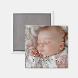 マイ初めてのクリスマスベビー写真 マグネット