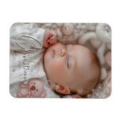 マイ初めてのクリスマスベビー写真 マグネット (横)