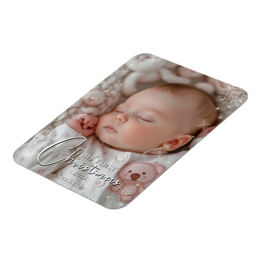 マイ初めてのクリスマスベビー写真 マグネット (左側)