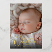 マイ初めてのクリスマスベビー写真 箔シーズンカード (正面)