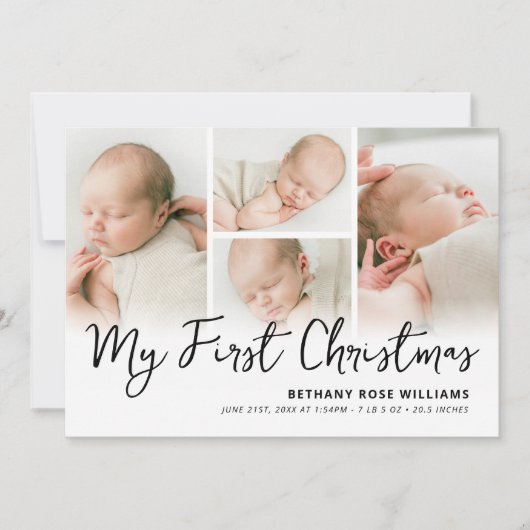 マイ初めてのクリスマスベビー誕生写真 シーズンカード (正面)