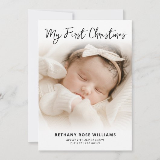 マイ初めてのクリスマスベビー誕生写真 シーズンカード (正面)