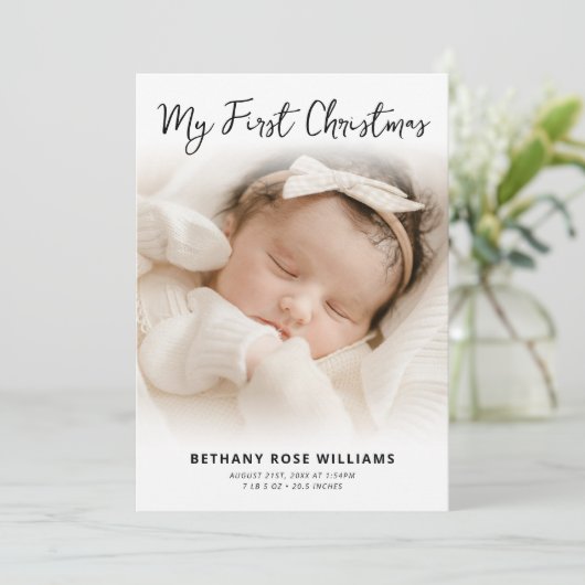 マイ初めてのクリスマスベビー誕生写真 シーズンカード (スタンド正面)