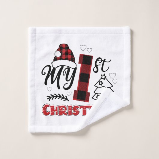 マイ初めてのクリスマスベビー1番目のクリスマス ウォッシュタオル (ウォッシュタオル)