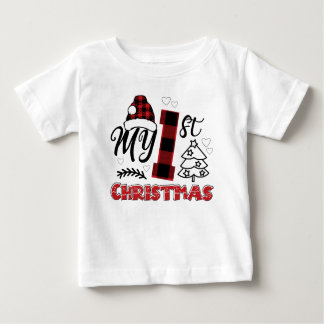 マイ初めてのクリスマスベビー1番目のクリスマス ベビーTシャツ