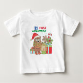 マイ初めてのクリスマスベビーTシャツ ベビーTシャツ (正面)