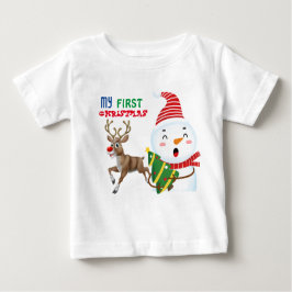 マイ初めてのクリスマスベビーTシャツ ベビーTシャツ