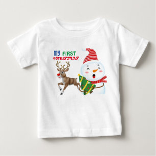 マイ初めてのクリスマスベビーTシャツ ベビーTシャツ