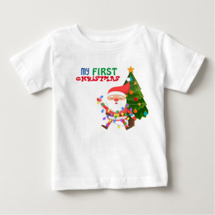 マイ初めてのクリスマスベビーTシャツ ベビーTシャツ