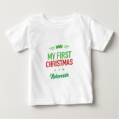 マイ初めてのクリスマスベビーTシャツ ベビーTシャツ (正面)