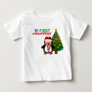 マイ初めてのクリスマスベビーTシャツ ベビーTシャツ