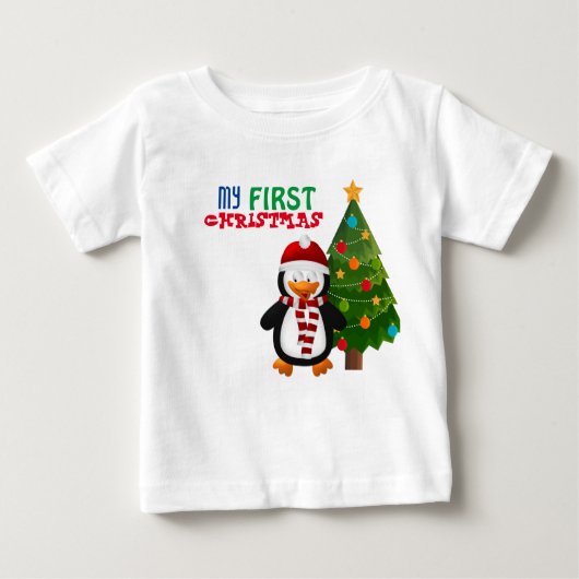 マイ初めてのクリスマスベビーTシャツ ベビーTシャツ (正面)