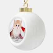 マイ初めてのクリスマスペットの写真 セラミックボールオーナメント (右)