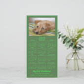 マイ初めてのクリスマスペット写真2025カレンダー緑 シーズンカード (スタンド正面)