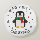 マイ初めてのクリスマスペンギン丸い枕 ラウンドクッション (裏面)