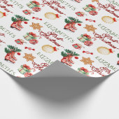 マイ初めてのクリスマスホリデイかわいい ラッピングペーパー (角)
