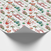 マイ初めてのクリスマスホリデイかわいい ラッピングペーパー (角)