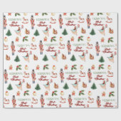マイ初めてのクリスマスホリデーカワイラッピング紙 ラッピングペーパー (フラット)