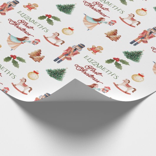 マイ初めてのクリスマスホリデーカワイラッピング紙 ラッピングペーパー (角)