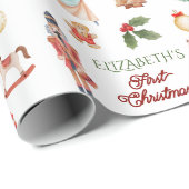 マイ初めてのクリスマスホリデーカワイラッピング紙 ラッピングペーパー (ロールコーナー)