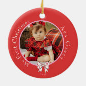 マイ初めてのクリスマスボウフォトイヤーオーナメント セラミックオーナメント (裏面)