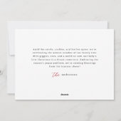 マイ初めてのクリスマスモダンプレイドベビー写真 シーズンカード (裏面)