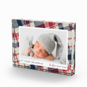 マイ初めてのクリスマスモダンプレイドベビー フォトブロック (右)