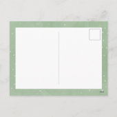 マイ初めてのクリスマスモダン植物性ベビー写真 シーズンポストカード (裏面)