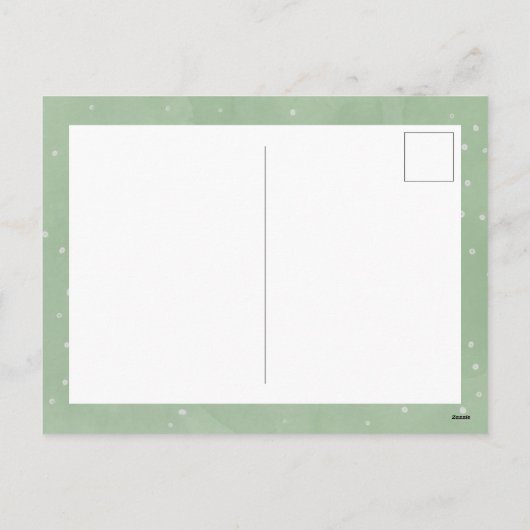 マイ初めてのクリスマスモダン植物性ベビー写真 シーズンポストカード (裏面)