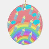 マイ初めてのクリスマスレインボーベビーボトル装飾 セラミックオーナメント (左)