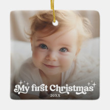 マイ初めてのクリスマスレトロタイポグラフィフルフォト