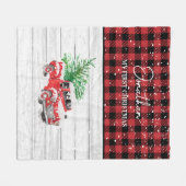 マイ初めてのクリスマスヴィンテージベビークリスマス フリースブランケット (正面(横))