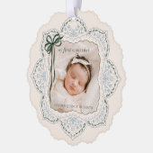 マイ初めてのクリスマスヴィンテージホリデーフォト オーナメントカード (左)