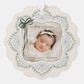 マイ初めてのクリスマスヴィンテージホリデーフォト オーナメントカード (正面)