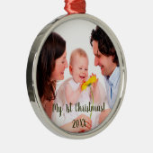 マイ初めてのクリスマス写真クリスマスオーナメント メタルオーナメント (右)