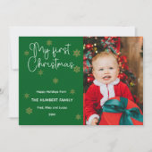 マイ初めてのクリスマス写真ホリデーカード 招待状 (正面)