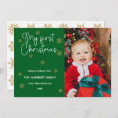 マイ初めてのクリスマス写真ホリデーカード 招待状 (正面/裏面)