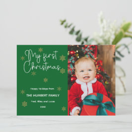 マイ初めてのクリスマス写真ホリデーカード 招待状