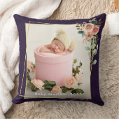 マイ初めてのクリスマス名年ベビー写真ポスター クッション (ブランケット)