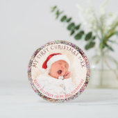 マイ初めてのクリスマス年写真循環グリッター シーズンカード (スタンド正面)