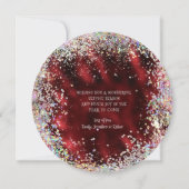 マイ初めてのクリスマス年写真循環グリッター シーズンカード (裏面)