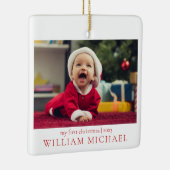 マイ初めてのクリスマス新生児写真 セラミックオーナメント (右)