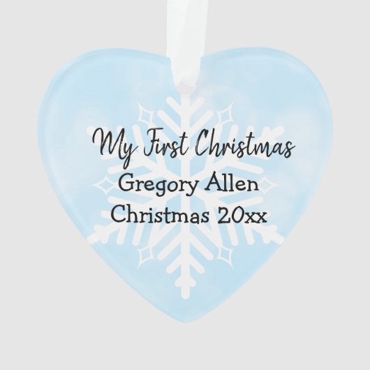マイ初めてのクリスマス新生児記念 オーナメント (裏面)